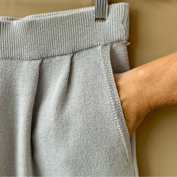 Free People FP Beach Freya Knit Tapered Balloon Pants Dove Gray Grey Size M - Picture 8 of 11